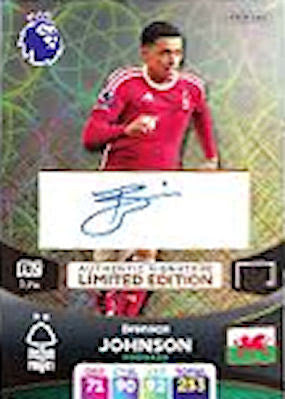 Brennan Johnson (Nottingham Forest - Limited Edition Authentic Signature) - Adrenalyn XL 2024