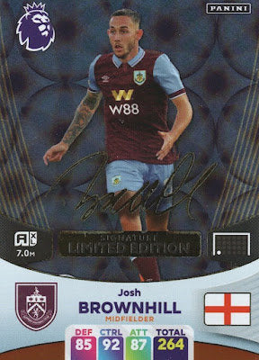 Josh Brownhill (Burnley - Limited Edition Printed Signature) - Adrenalyn XL 2024