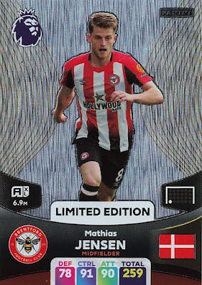 Mathias Jensen (Brentford - Limited Edition) - Adrenalyn XL 2024