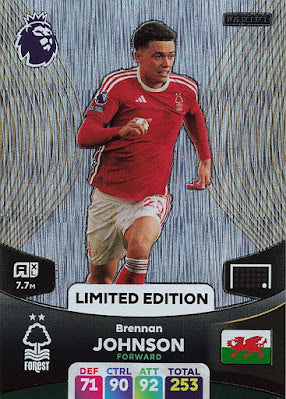 Brennan Johnson (Nottingham Forest - Limited Edition) - Adrenalyn XL 2024