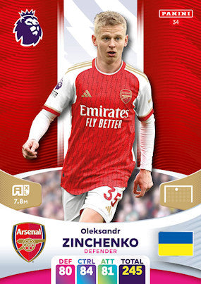 Zinchenko (Arsenal - Defender) - Adrenalyn XL 2024