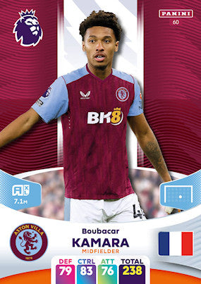 Kamara (Aston Villa - Midfielder) - Adrenalyn XL 2024