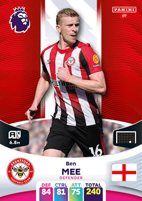 Mee (Brentford - Defender) - Adrenalyn XL 2024