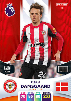 Damsgaard (Brentford - Midfielder) - Adrenalyn XL 2024