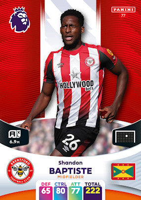 Baptiste (Brentford - Midfielder) - Adrenalyn XL 2024
