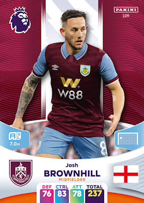 Brownhill (Burnley - Midfielder) - Adrenalyn XL 2024