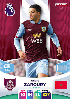 Zaroury (Burnley - Forward) - Adrenalyn XL 2024
