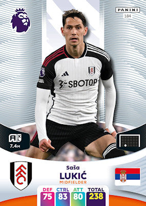 Lukic (Fulham - Midfielder) - Adrenalyn XL 2024