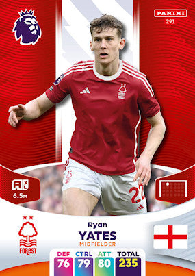 Yates (Nottingham Forest - Midfielder) - Adrenalyn XL 2024