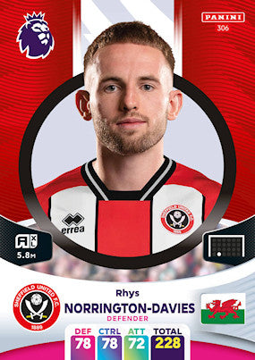 Norrington-Davies (Sheffield United - Defender) - Adrenalyn XL 2024