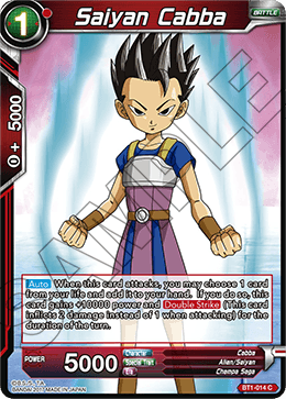 Saiyan Cabba BT1-014