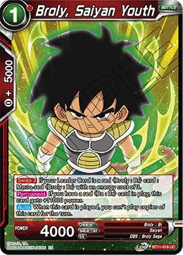 Broly, Saiyan Youth BT11-018