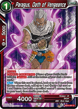 Paragus, Oath of Vengeance BT11-021