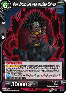 Dark Broly, the New Masked Saiyan BT11-135
