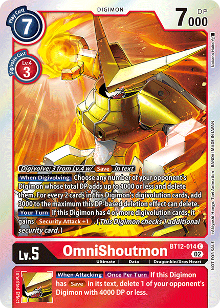 OmniShoutmon BT12-014 (Box Topper)