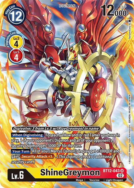 ShineGreymon BT12-043 (Alternate Art)