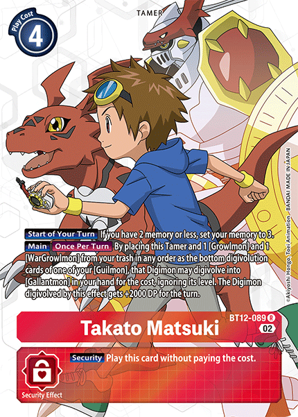 Takato Matsuki BT12-089 (Alternate Art)