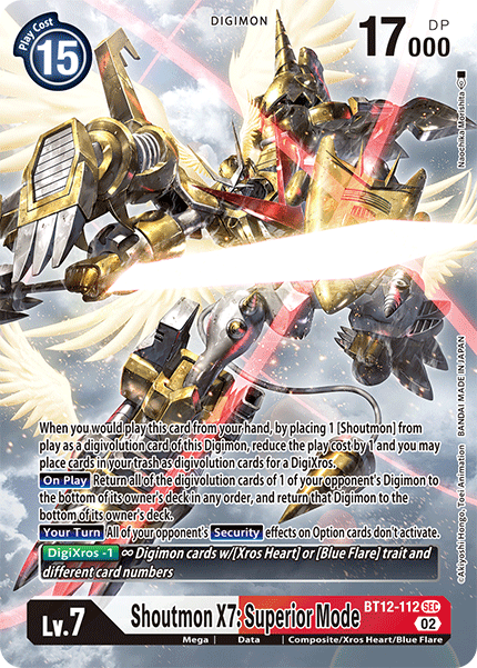 Shoutmon X7: Superior Mode BT12-112 (Alternate Art)