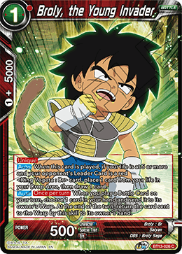Broly, the Young Invader BT13-026