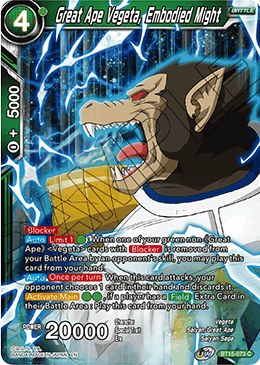 Great Ape Vegeta, Embodied Might BT15-073