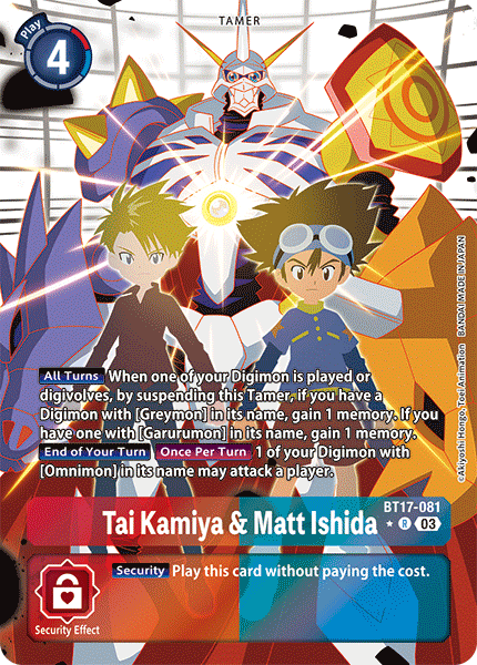 Tai Kamiya & Matt Ishida BT17-081 (Alternate Art)