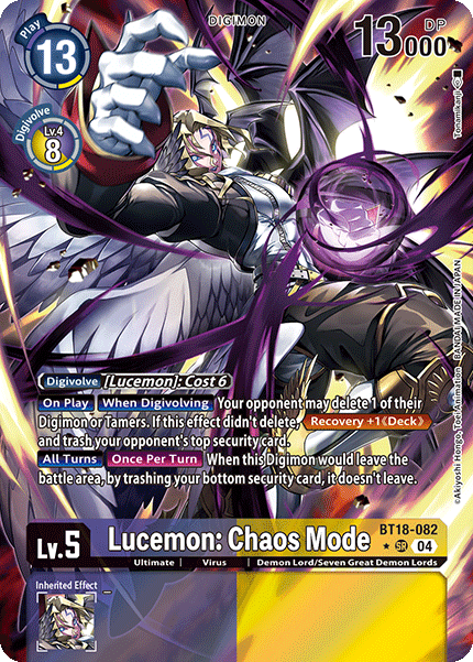 Lucemon: Chaos Mode BT18-082 (Alternate Art)