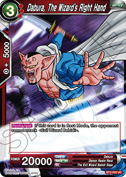 Dabura, The Wizard's Right Hand BT2-023