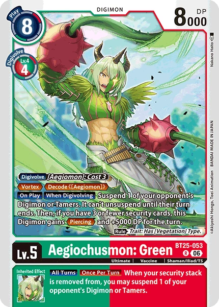 Aegiochusmon: Green BT25-053