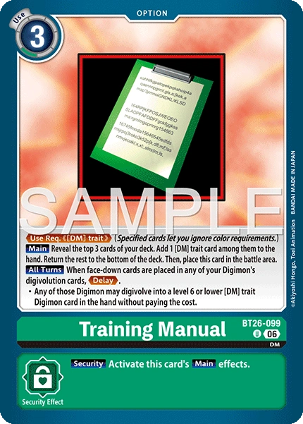 Training Manual BT26-099