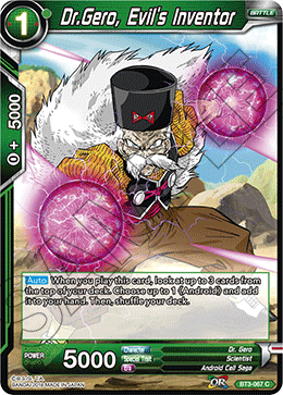 Dr. Gero, Evil's Inventor BT3-067