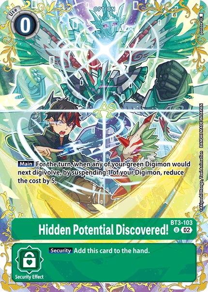 Hidden Potential Discovered! BT3-103 (Alternate Art)