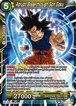 Abrupt Breakthrough Son Goku BT4-076