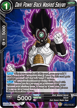 Dark Power Black Masked Saiyan BT5-112