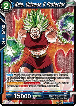 Kale, Universe 6 Protector BT9-034