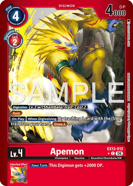 Apemon EX12-012 (Limited Common)