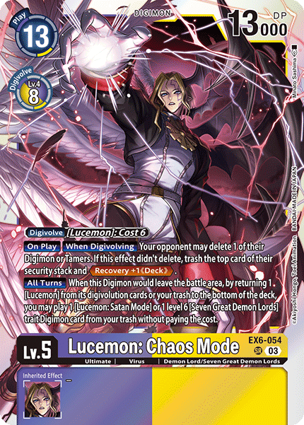 Lucemon: Chaos Mode EX6-054