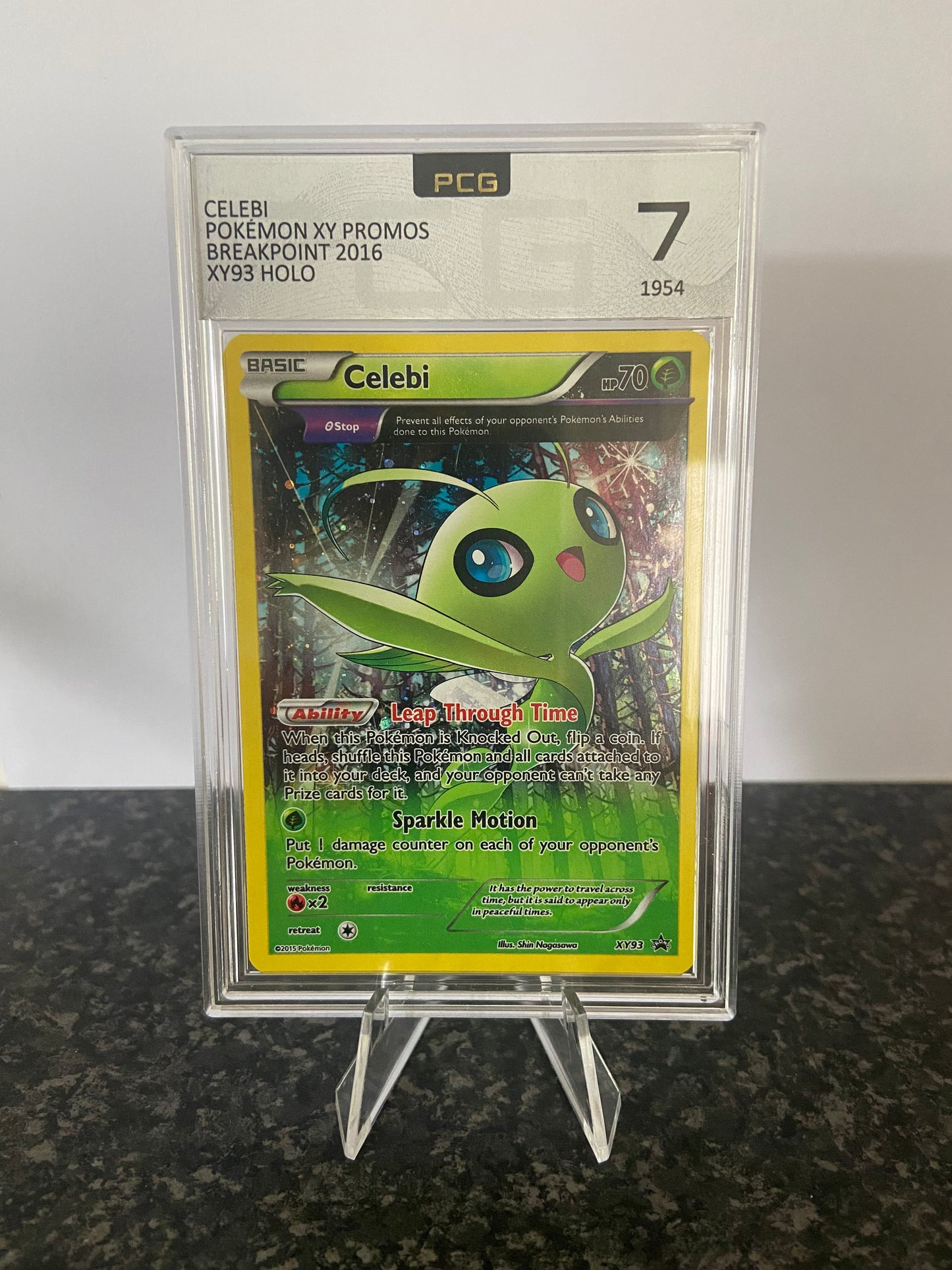 Pokemon TCG Celebi XY Promo XY93 - Grade 7