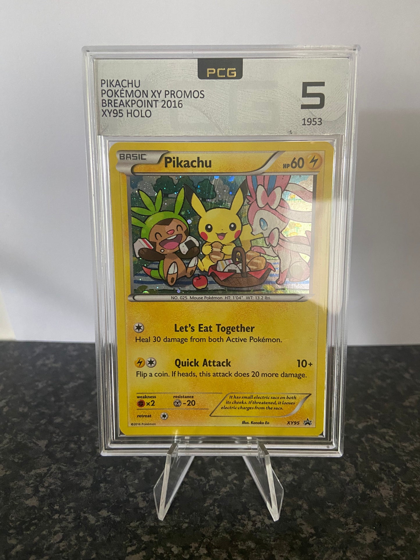 Pokemon TCG Pikachu XY Promo XY95 - Grade 5