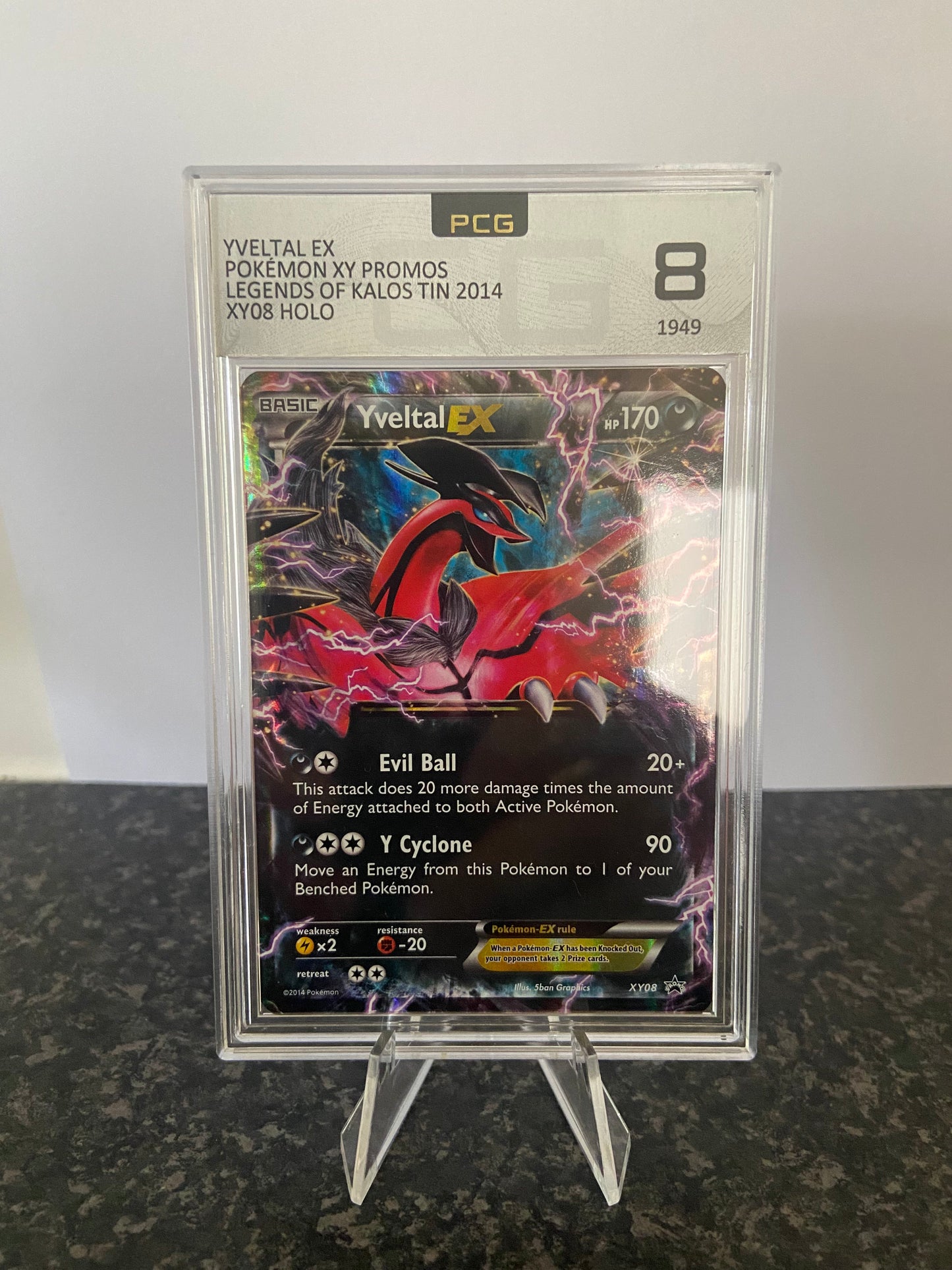 Pokemon TCG Yveltal EX XY Promo XY08 - Grade 8