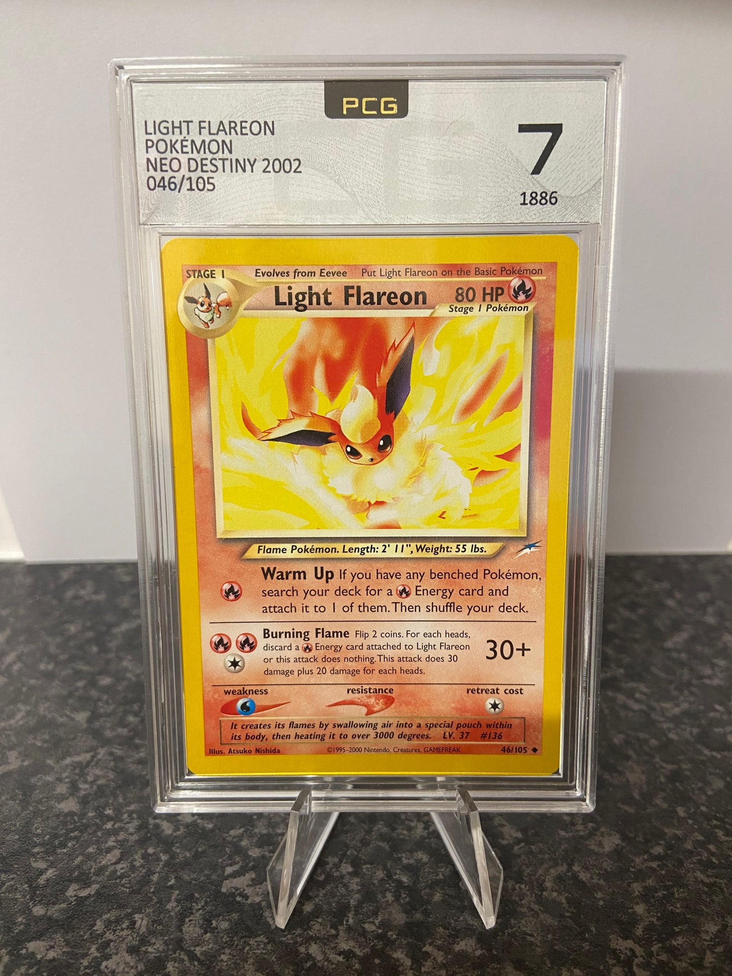 Pokemon TCG Light Flareon Neo Destiny 30/102 - Grade 7