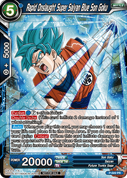 Rapid Onslaught Super Saiyan Blue Son Goku P-022