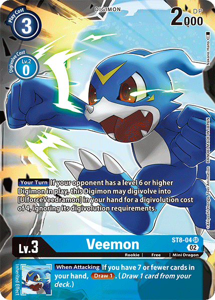 Veemon ST8-04 (Alternate Art)