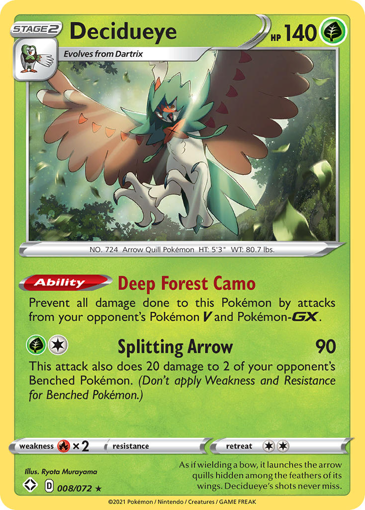 Decidueye | Shining Fates 008/72