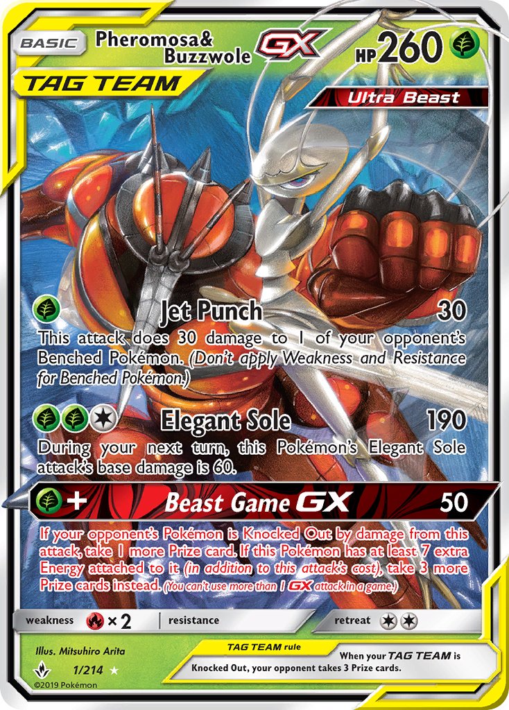 Pheromosa & Buzzwole GX | Unbroken Bonds 001/214