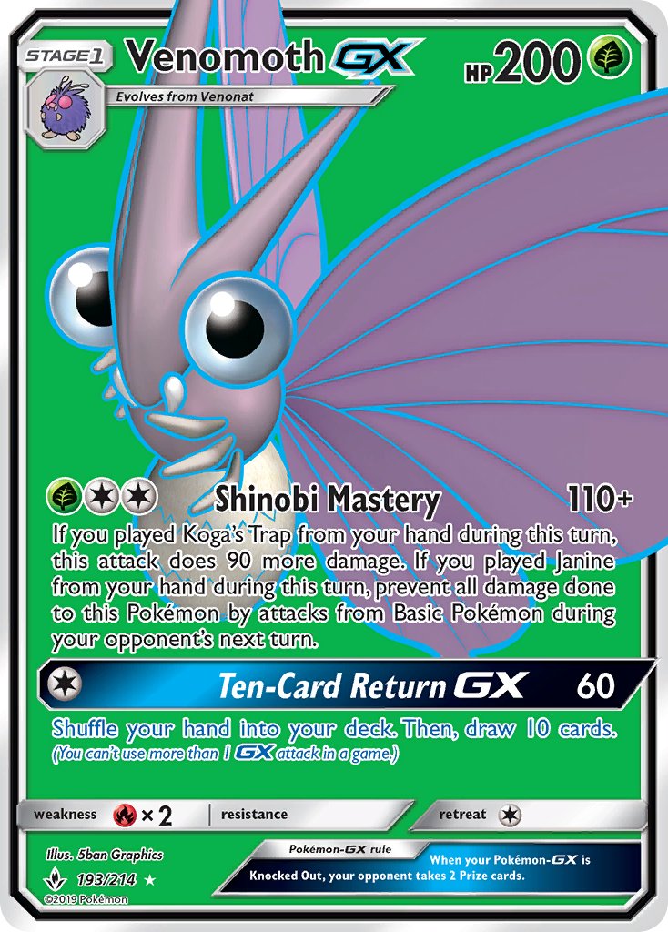 Venomoth GX | Unbroken Bonds 193/214