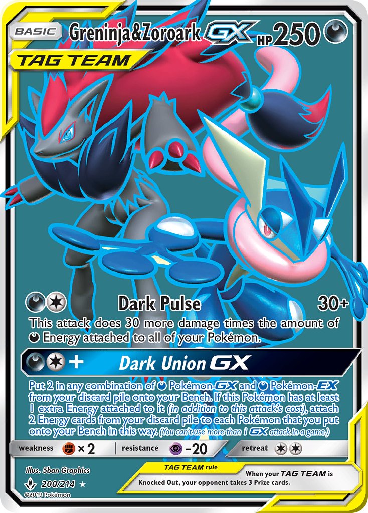 Greninja & Zoroark GX | Unbroken Bonds 200/214