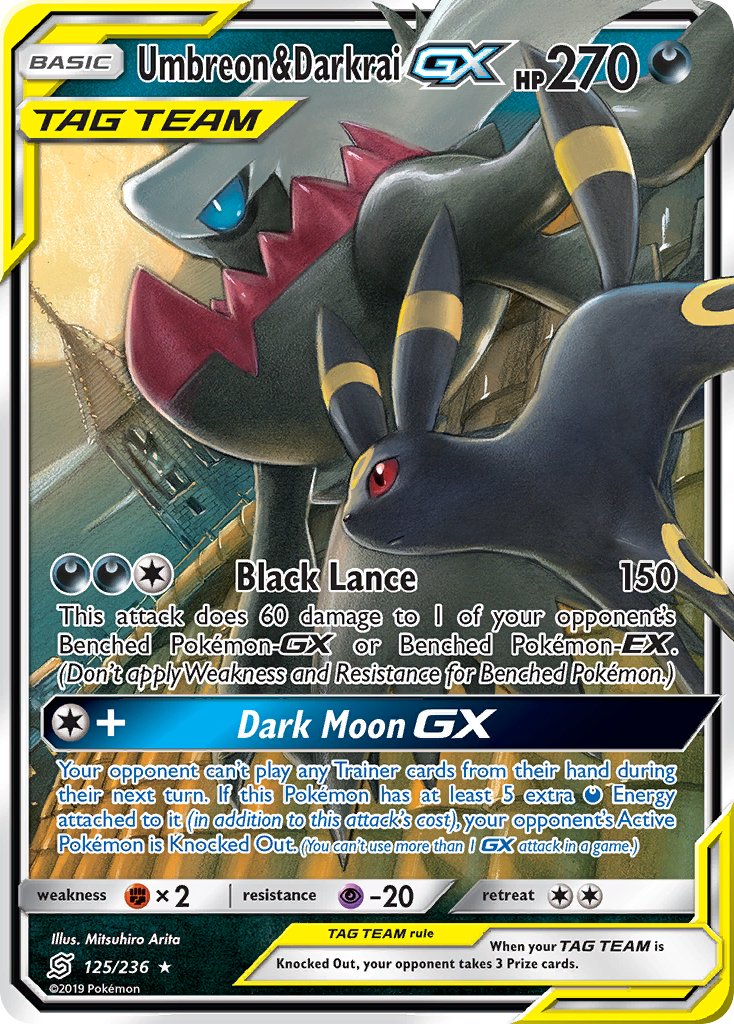 Umbreon & Darkrai GX | Unified Minds 125/236