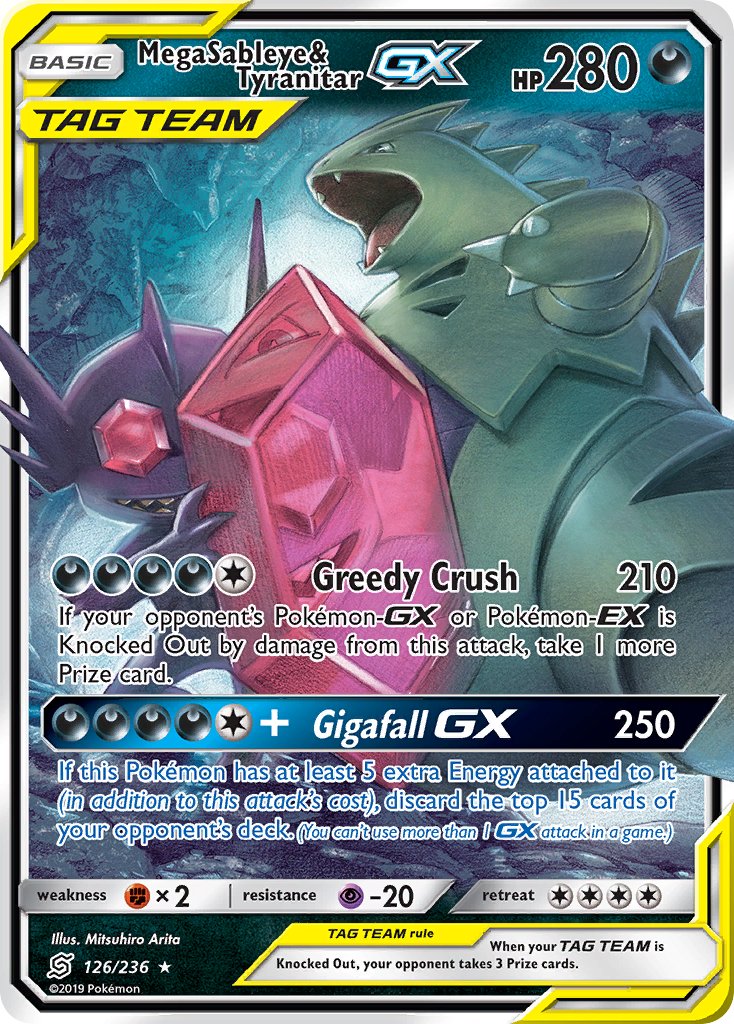 Mega Sableye & Tyranitar GX | Unified Minds 126/236