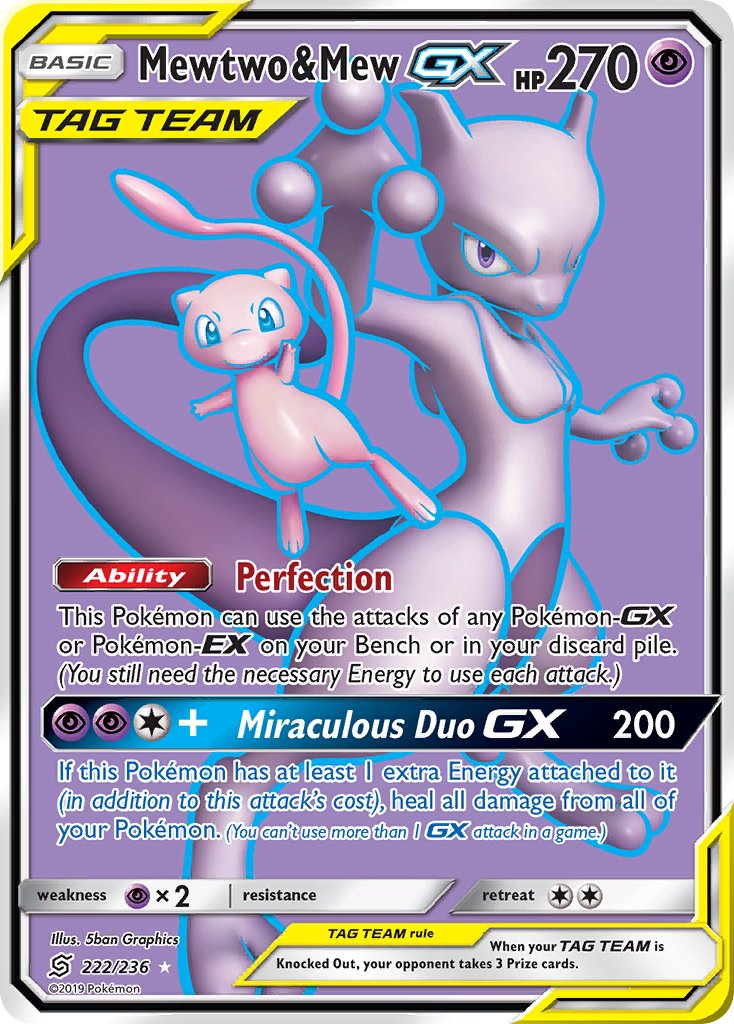 Mewtwo & Mew GX | Unified Minds 222/236
