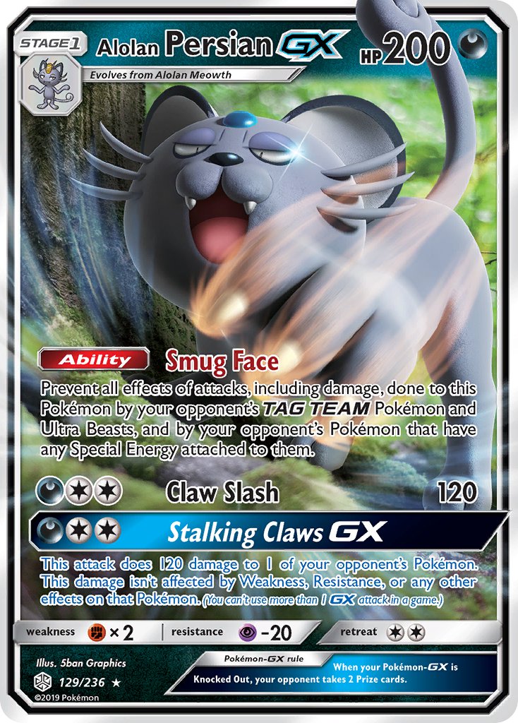 Alolan Persian GX | Cosmic Eclipse 129/236